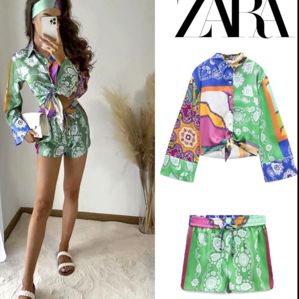 Zara Patchwork Set with Hair tie XL